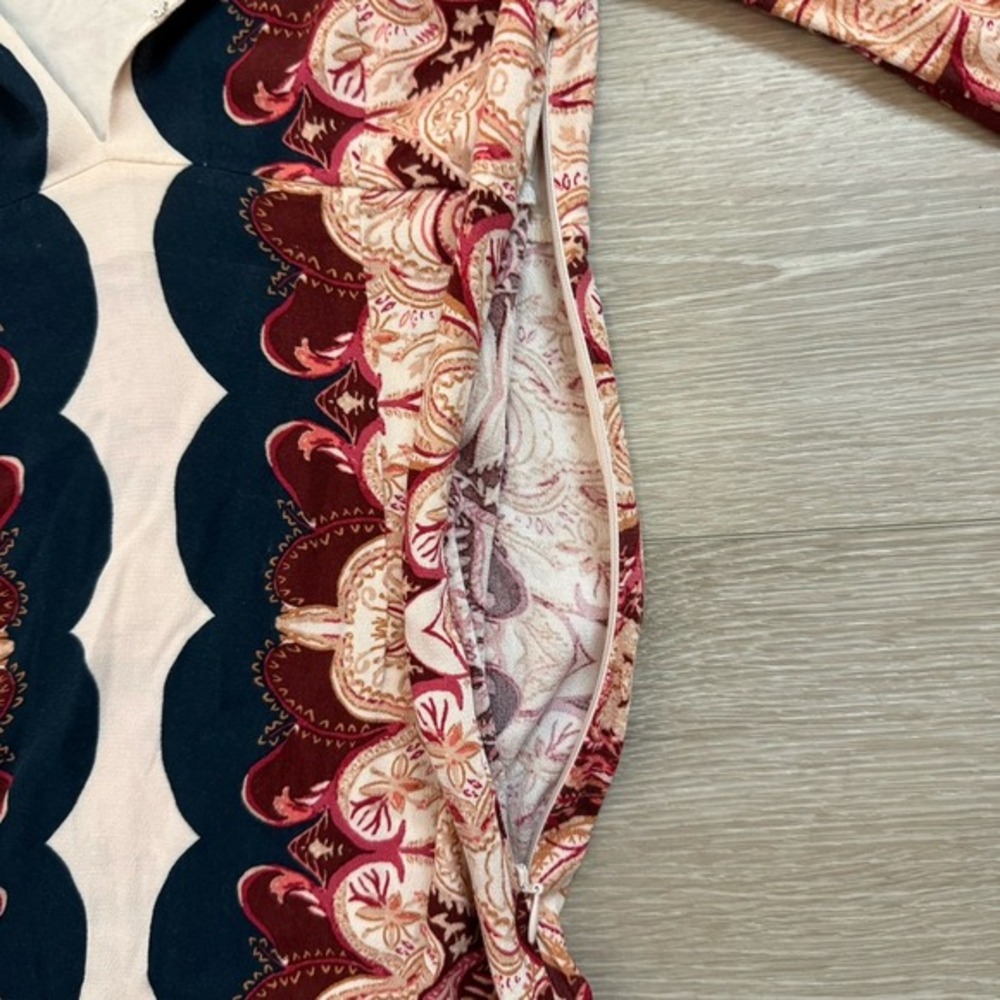 Free People Red and Black Patterned Mini Dress - Picture 5 of 10